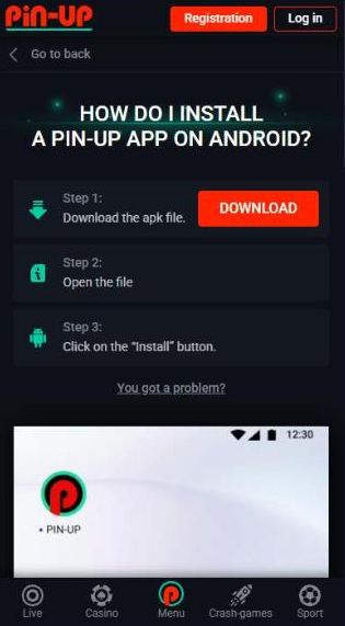 Pin Up mobile page How do I install a Pin-Up app on Android with Download, Open the file and Install steps